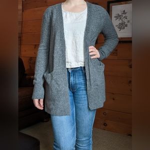 Madewell cozy gray open sweater